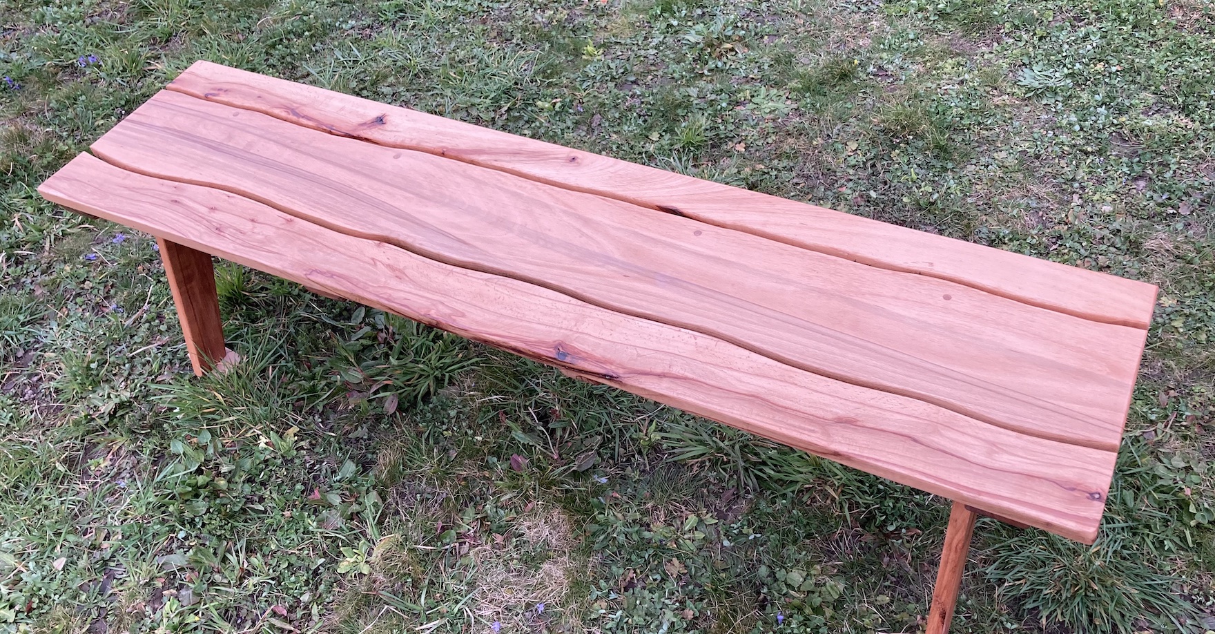 Küchenbank aus geölter Buche im Abendrot, 2023, verkauft.